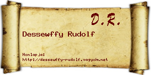 Dessewffy Rudolf névjegykártya