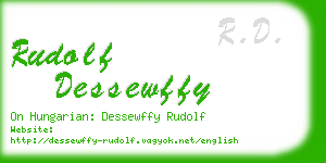 rudolf dessewffy business card